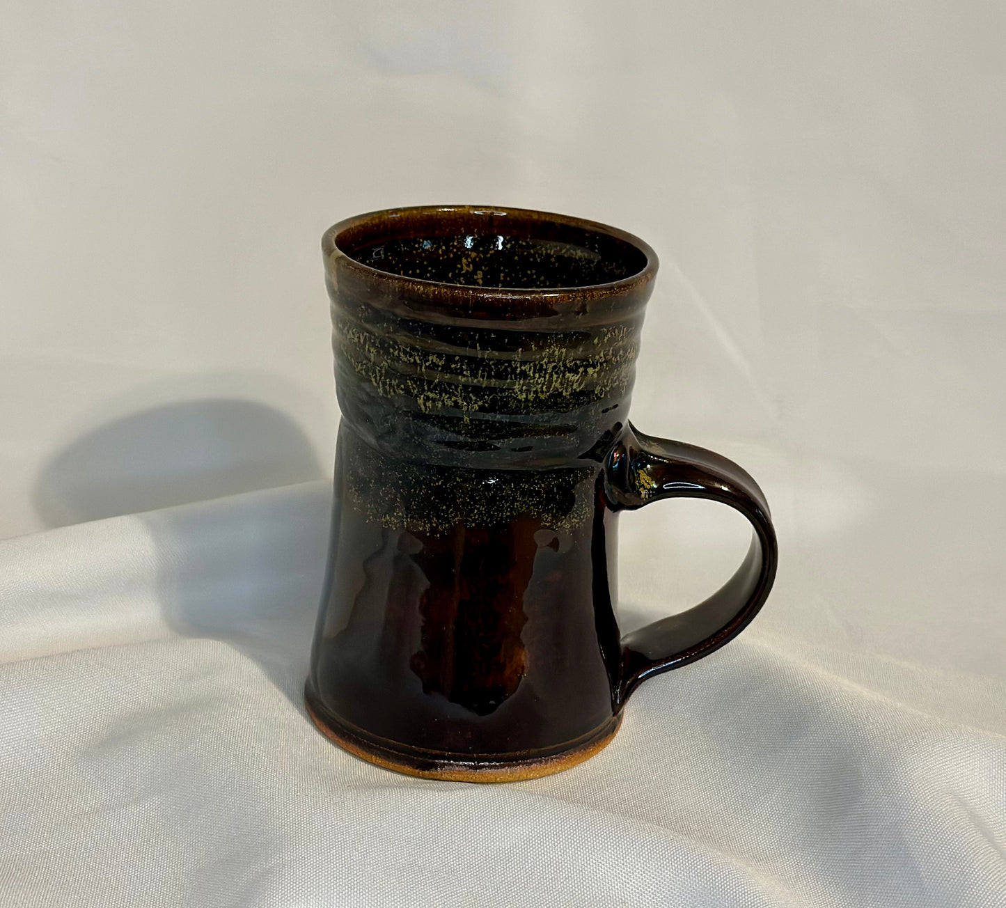 Autumn Ember - gold speckled traditional coffee mug